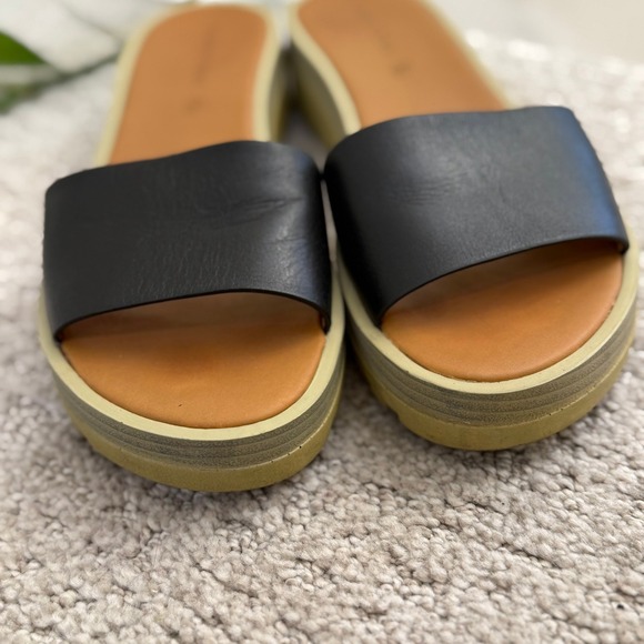 See By Chloe Black Leather Platform Slide Sandals Women 8.5 - Picture 7 of 9